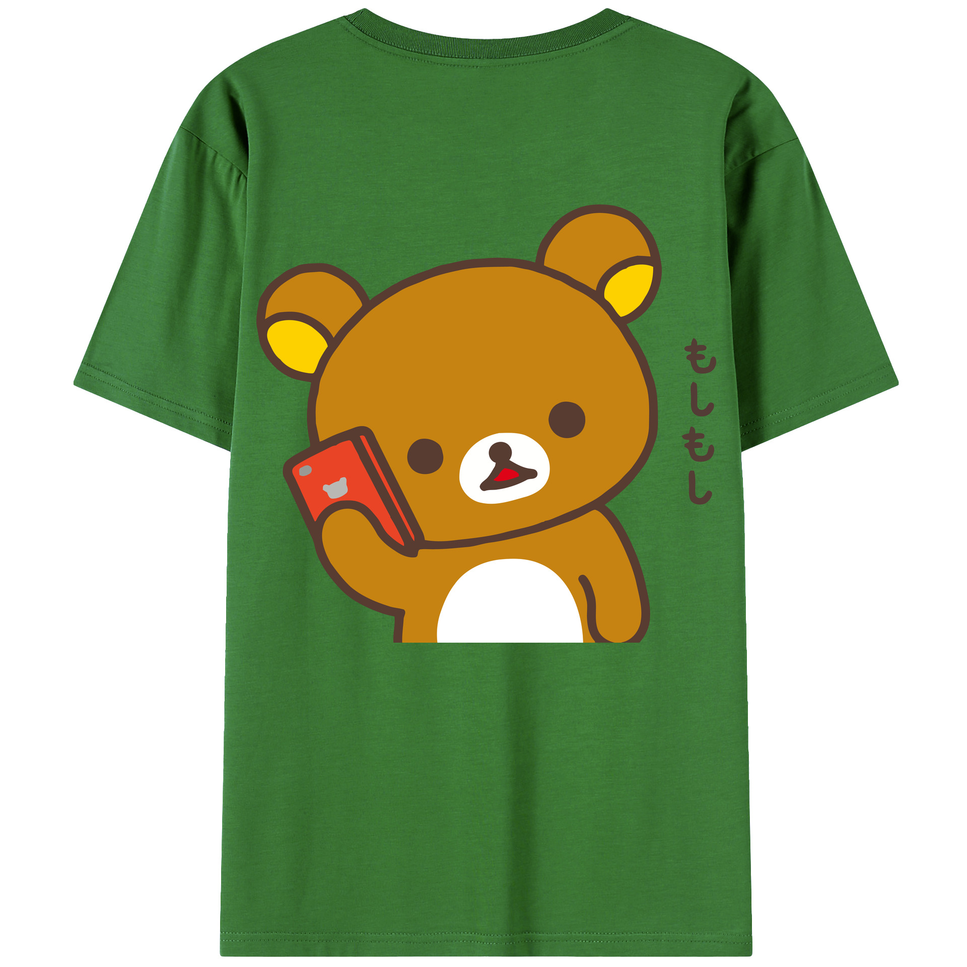 （画像用） リラックマ リラックマ キイロイトリ Rilakkuma Korilakkuma Kiiroitori レディース半袖Tシャツ(バックプリント)